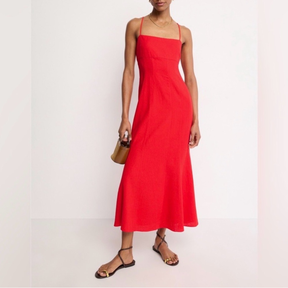 TOCCIN X RTC linen dress Scarlet Maxi Dress